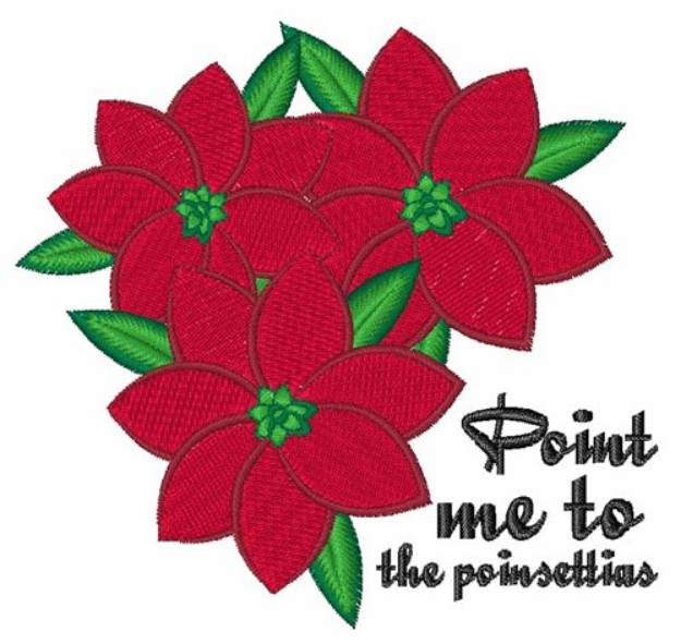 Picture of The Poinsettias Machine Embroidery Design