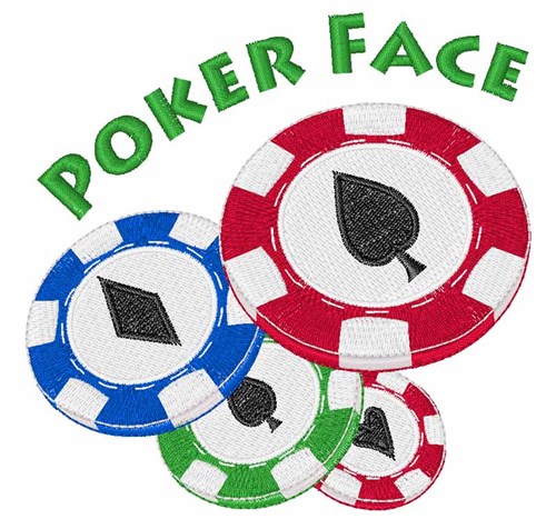 Poker Face Machine Embroidery Design