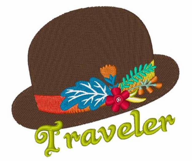 Picture of Traveler Hat Machine Embroidery Design