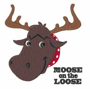 Picture of Moose On Loose Machine Embroidery Design