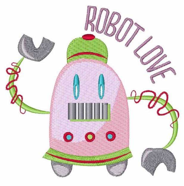 Picture of Robot Love Machine Embroidery Design