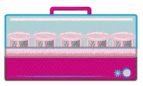 Hair Curlers Machine Embroidery Design