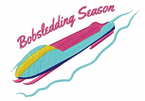 Bobsledding Season Machine Embroidery Design
