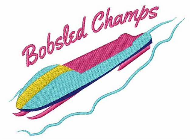Picture of Bobsled Champs Machine Embroidery Design