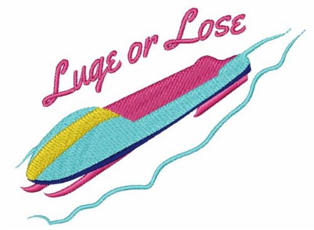 Picture of Luge Or Lose Machine Embroidery Design