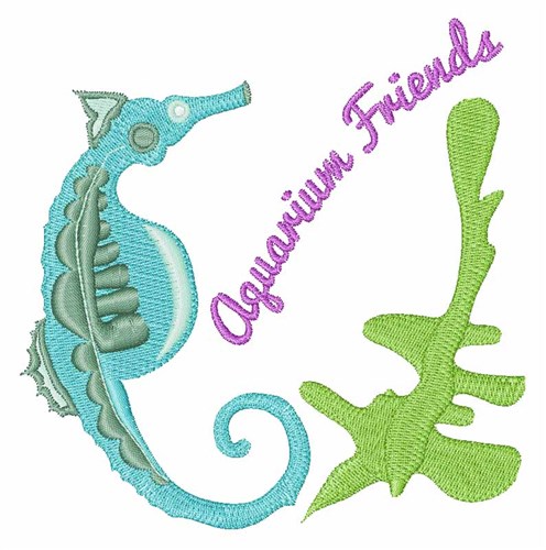 Aquarium Friends Machine Embroidery Design