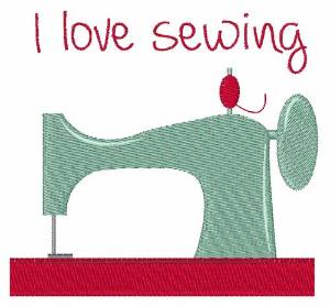 Picture of I Love Sewing Machine Embroidery Design
