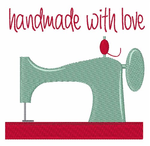 Handmade With Love Machine Embroidery Design