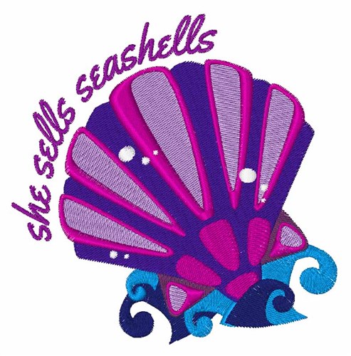She Sells Seashells Machine Embroidery Design