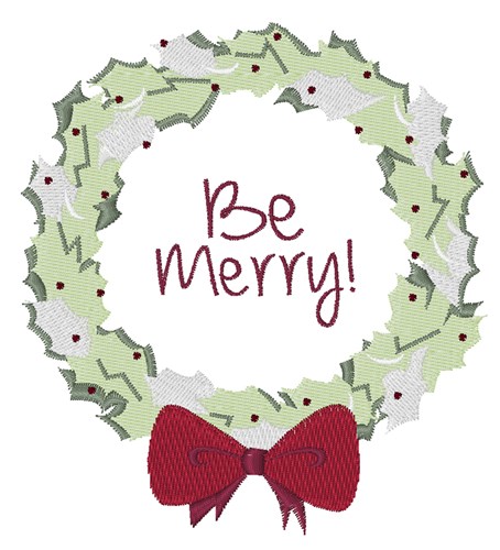 Be Merry Machine Embroidery Design