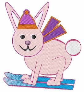 Picture of Ski Bunny Machine Embroidery Design
