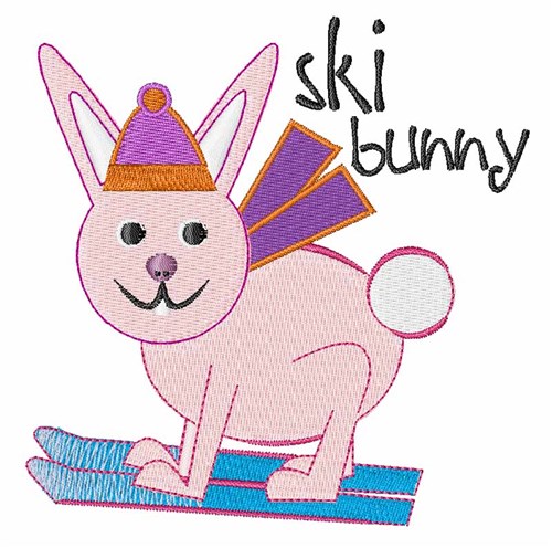 Ski Bunny Machine Embroidery Design