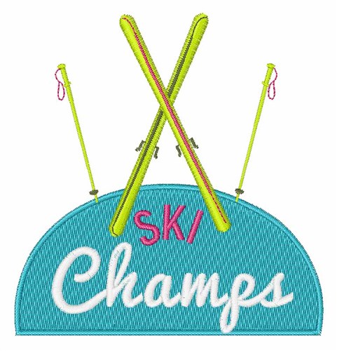 Ski Champs Machine Embroidery Design
