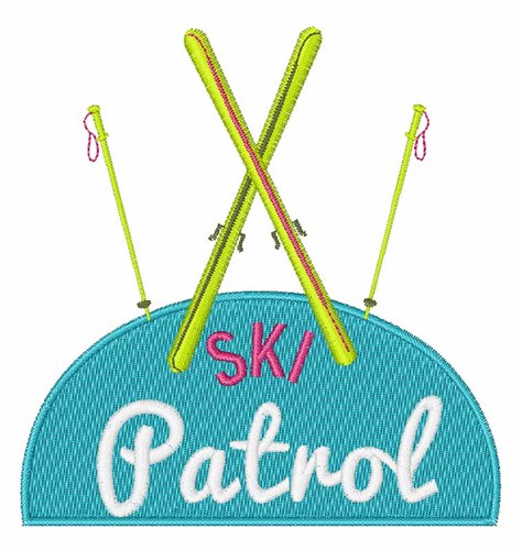 Ski Patrol Machine Embroidery Design