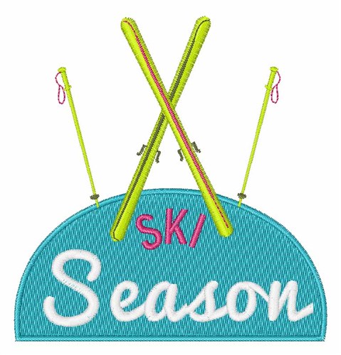 Ski Season Machine Embroidery Design