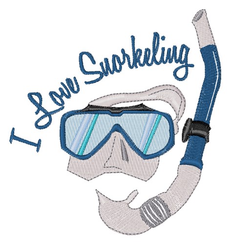 Love Snorkeling Machine Embroidery Design