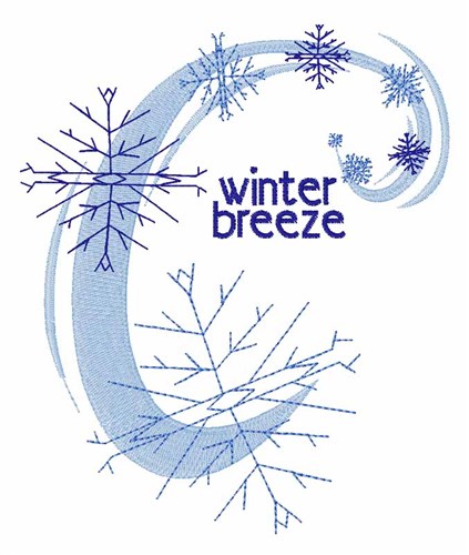 Winter Breeze Machine Embroidery Design