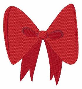 Picture of Red Bow Machine Embroidery Design