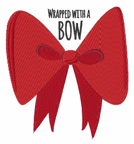 Wrapped With Bow Machine Embroidery Design