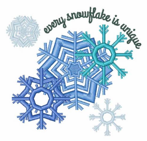 Picture of Snowflake Is Unique Machine Embroidery Design