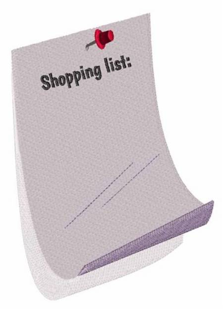 Picture of Shopping List Machine Embroidery Design