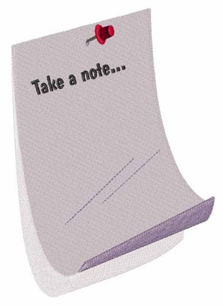 Picture of Take A Note Machine Embroidery Design