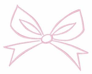 Picture of Bow Outline Machine Embroidery Design