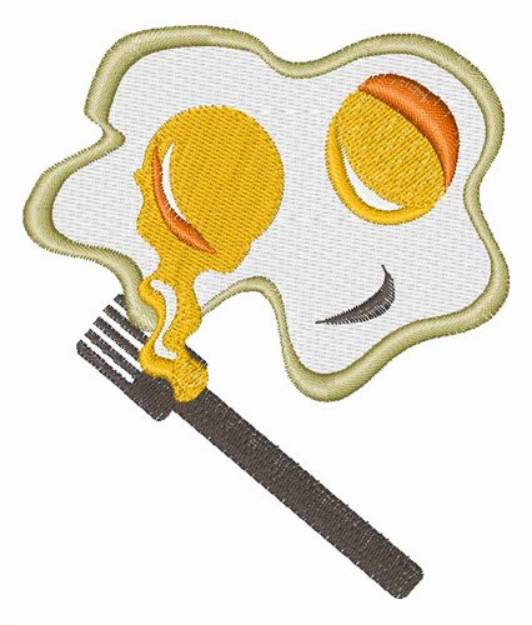 Picture of Fried Eggs Machine Embroidery Design