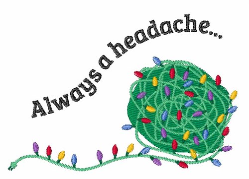 A Headache Machine Embroidery Design