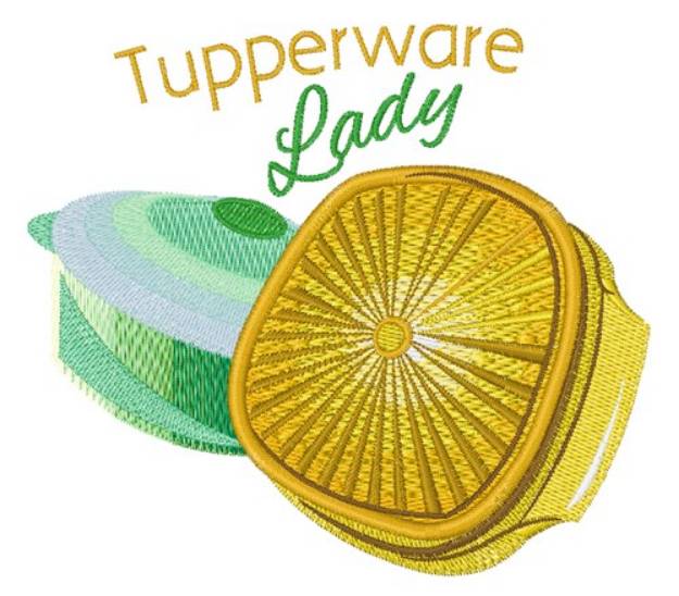 Picture of Tupperware Lady Machine Embroidery Design