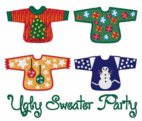 Ugly Sweater Machine Embroidery Design