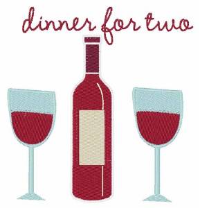 Picture of Dinner For Two Machine Embroidery Design