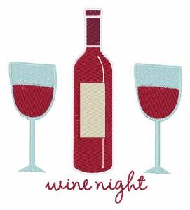 Picture of Wine Night Machine Embroidery Design