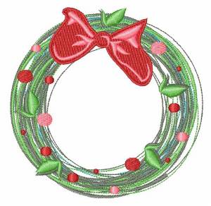 Picture of Xmas Wreath Machine Embroidery Design