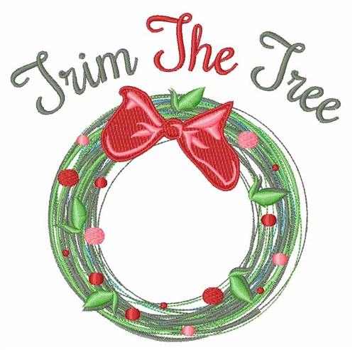 Trim The Tree Machine Embroidery Design