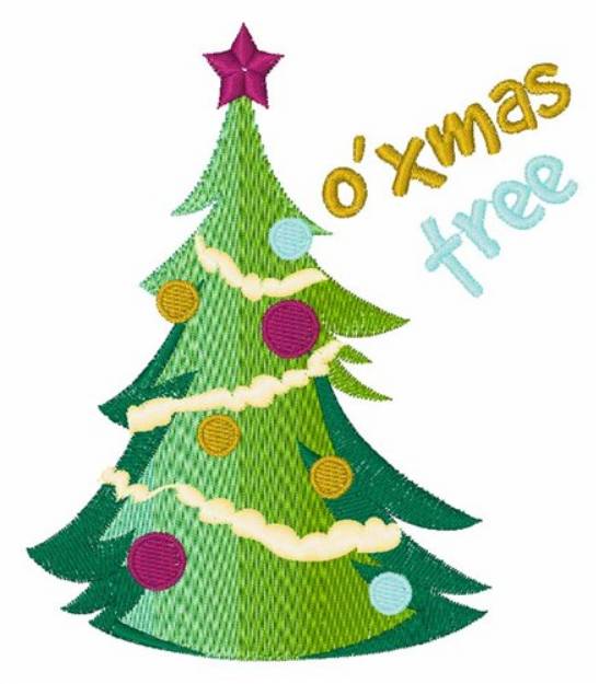 Picture of OXmas Tree Machine Embroidery Design