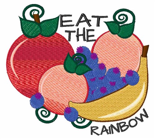 Eat The Rainbow Machine Embroidery Design