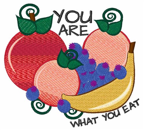 What You Eat Machine Embroidery Design