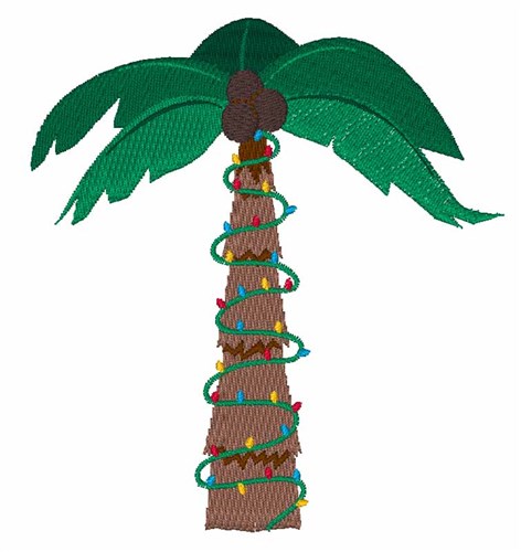 Christmas Palm Machine Embroidery Design