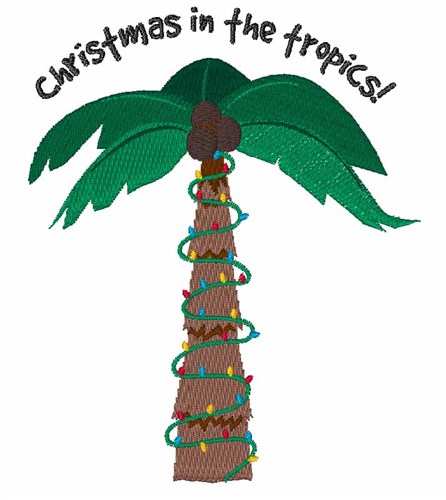 Christmas In Tropics Machine Embroidery Design