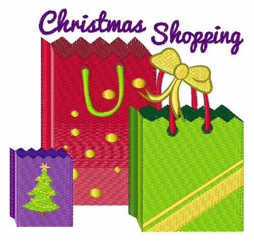 Christmas Shopping Machine Embroidery Design