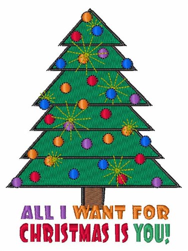 Want For Christmas Machine Embroidery Design