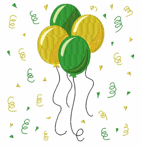 New Baby Balloons Machine Embroidery Design