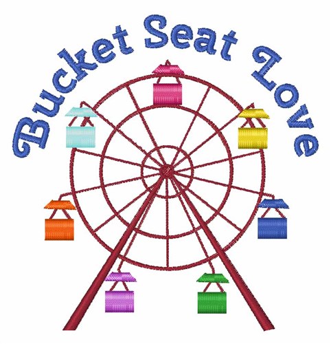 Bucket Seat Machine Embroidery Design