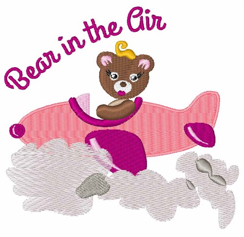 Bear In The Air Machine Embroidery Design