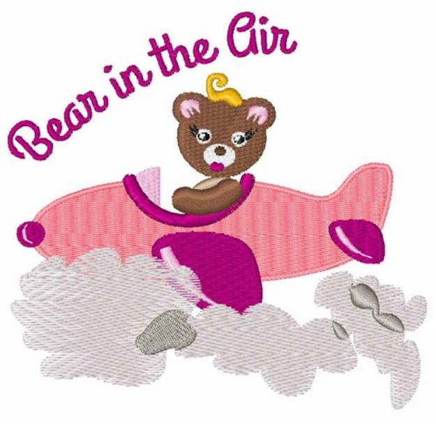 Picture of Bear In The Air Machine Embroidery Design