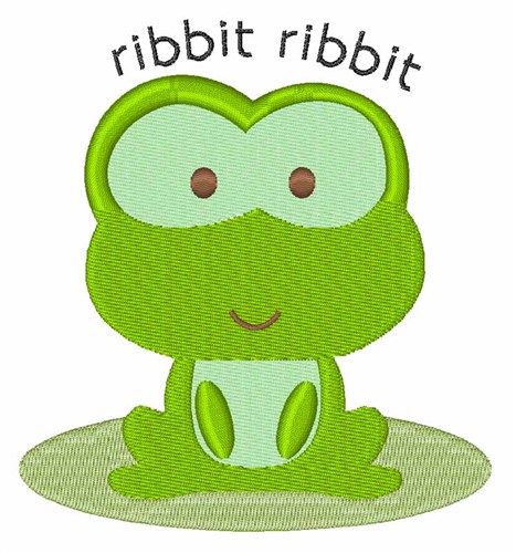 Ribbit Ribbit Machine Embroidery Design