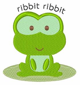 Picture of Ribbit Ribbit Machine Embroidery Design