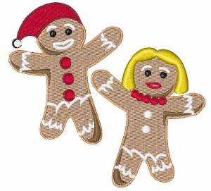 Picture of Gingerbread People Machine Embroidery Design