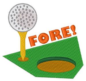 Picture of Fore! Machine Embroidery Design